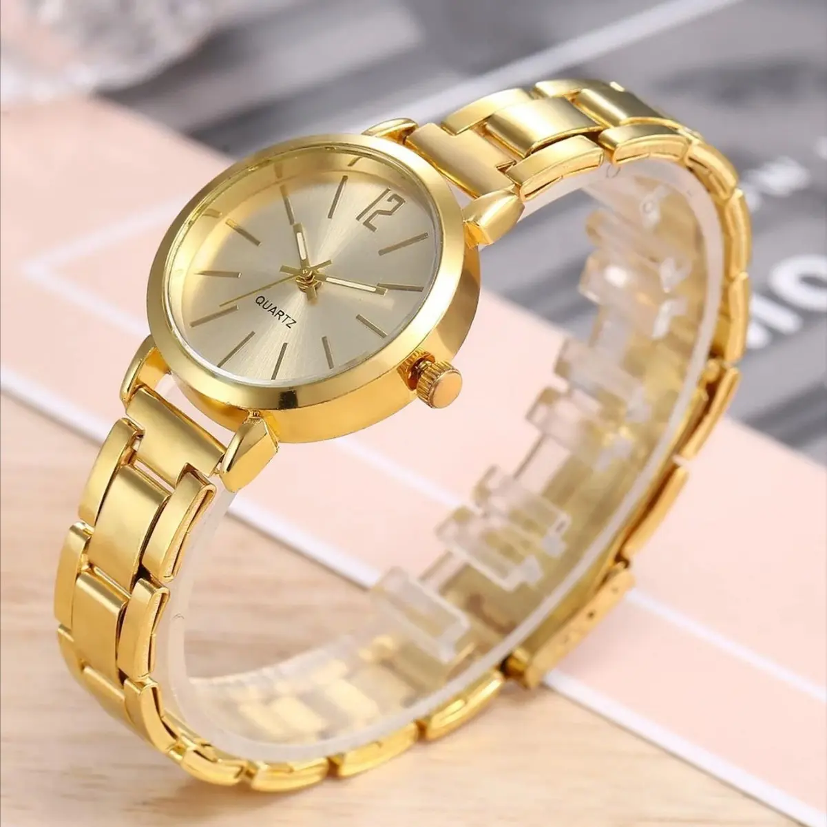 2PCS/Set Fashion Women Watches Small Dial Quartz Watch Luxury Ladies Wristwatch Bracelets Set Reloj Mujer