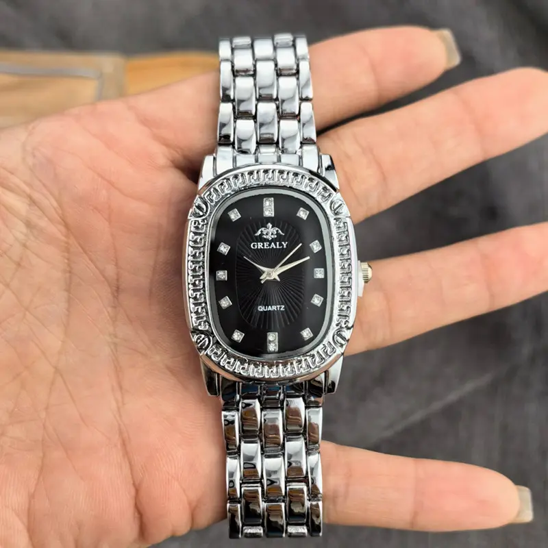 Fashion Square Women's Watches Brand Ladies Quartz Wristwatch Classic Silver Simple Femme Steel Band relogio feminino Gift