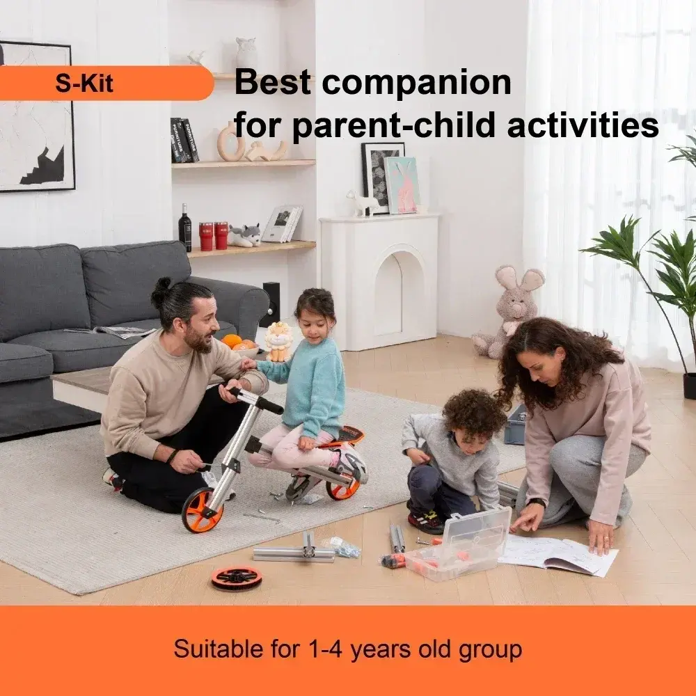 Constructible Kit 20 in 1 Kids Balance Bike No Pedals Toys for 1 to 4 Year Old Engineering Building Kit Scooter Not Electric