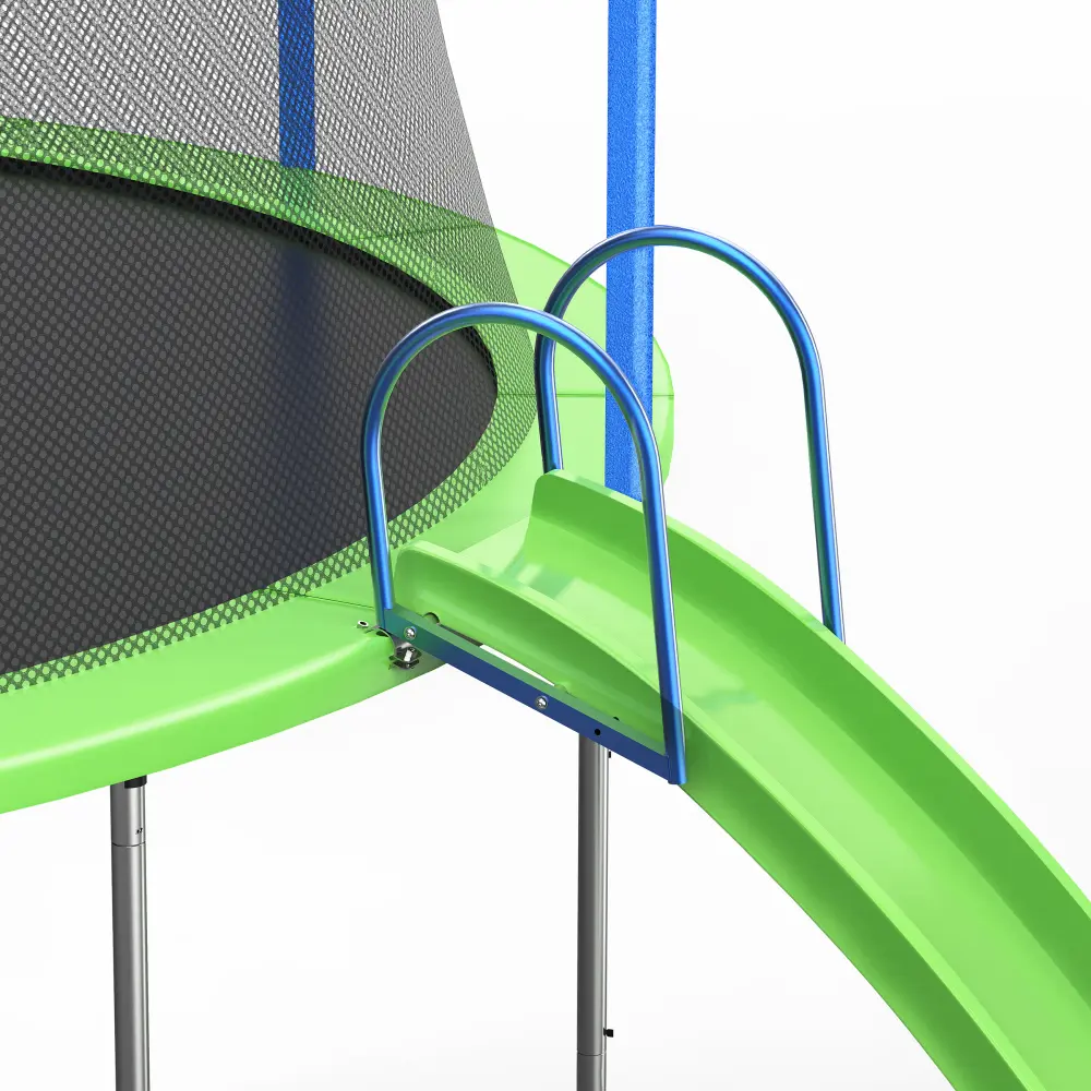 12FT Trampoline with Slide and Swings, ASTM Approved Large Recreational Trampoline with Basketball Hoop and Ladder