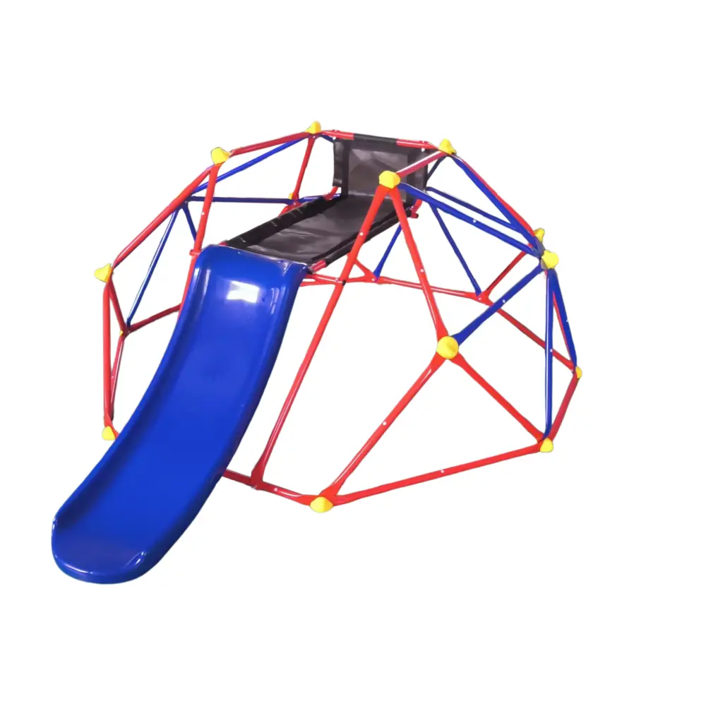 6ft Dome Climber with 1.2m Slide for Age 3+ Climber with Climbing Stones Outdoor Games Games for Kids