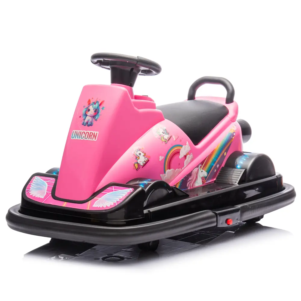 Children's Electric Car, 12V Children's Bumper Car, Collision Triggers Sound and Light, Suitable for Children Aged 3-5 Years Old