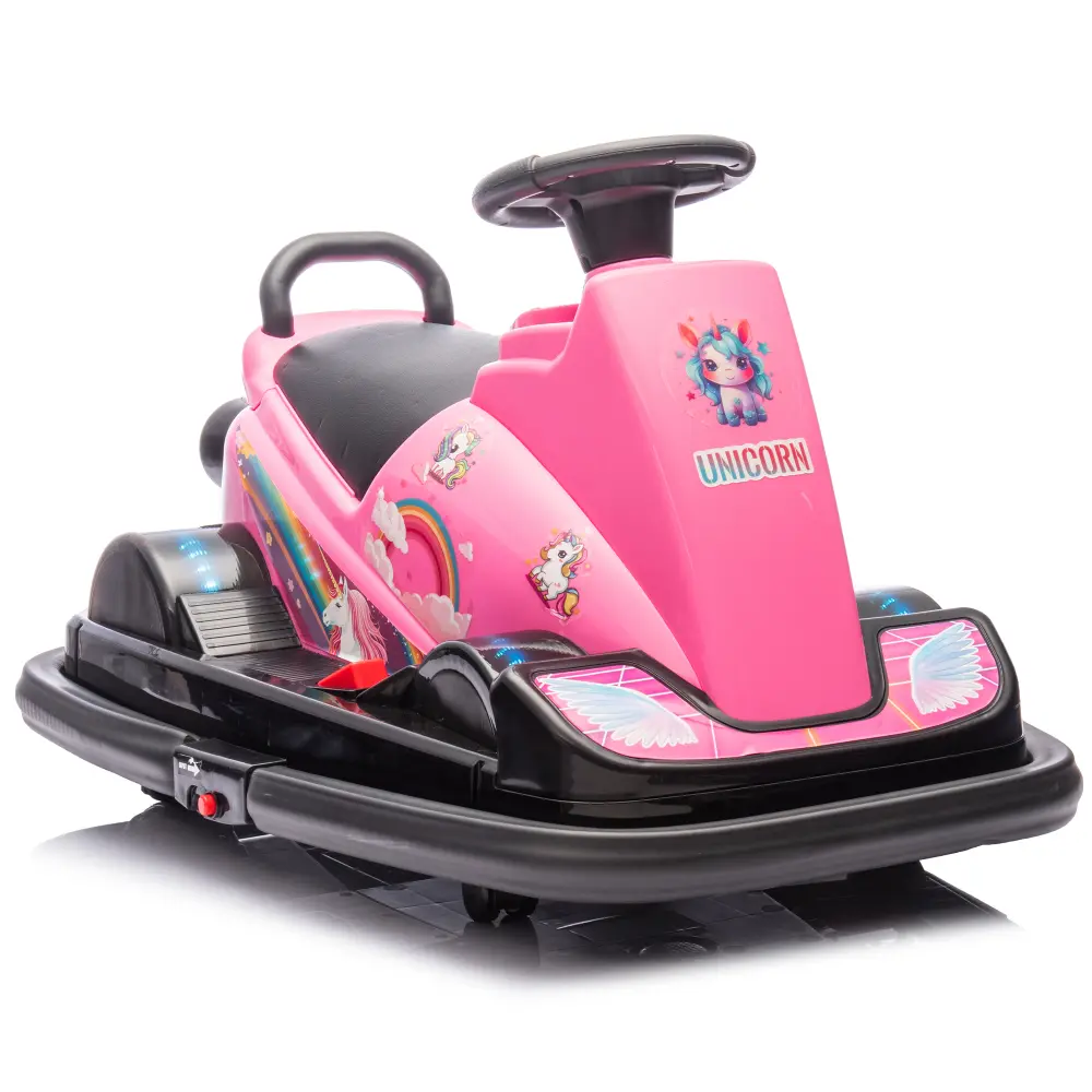 Children's Electric Car, 12V Children's Bumper Car, Collision Triggers Sound and Light, Suitable for Children Aged 3-5 Years Old