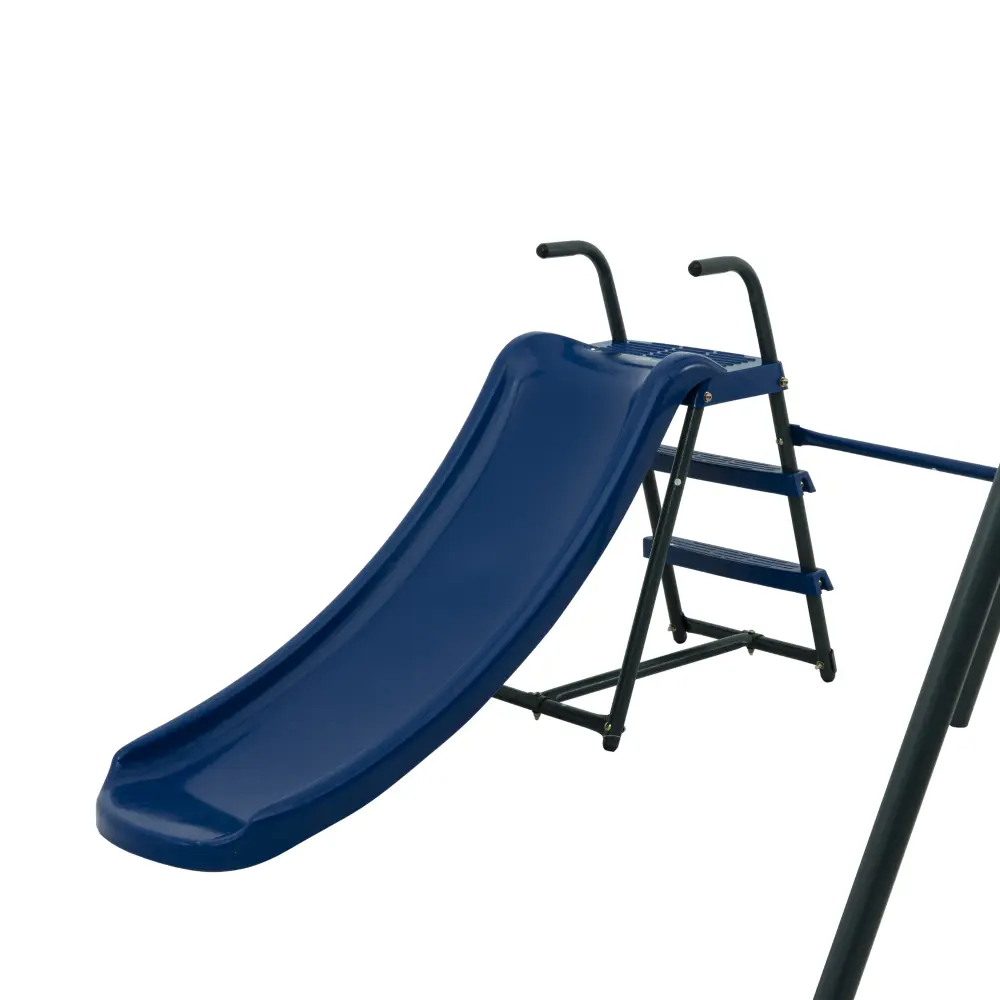 Grey and Blue Fun Six-function Swing for Outdoor Playgrounds Ages 3+ Outdoor Swing  Playground Outdoor