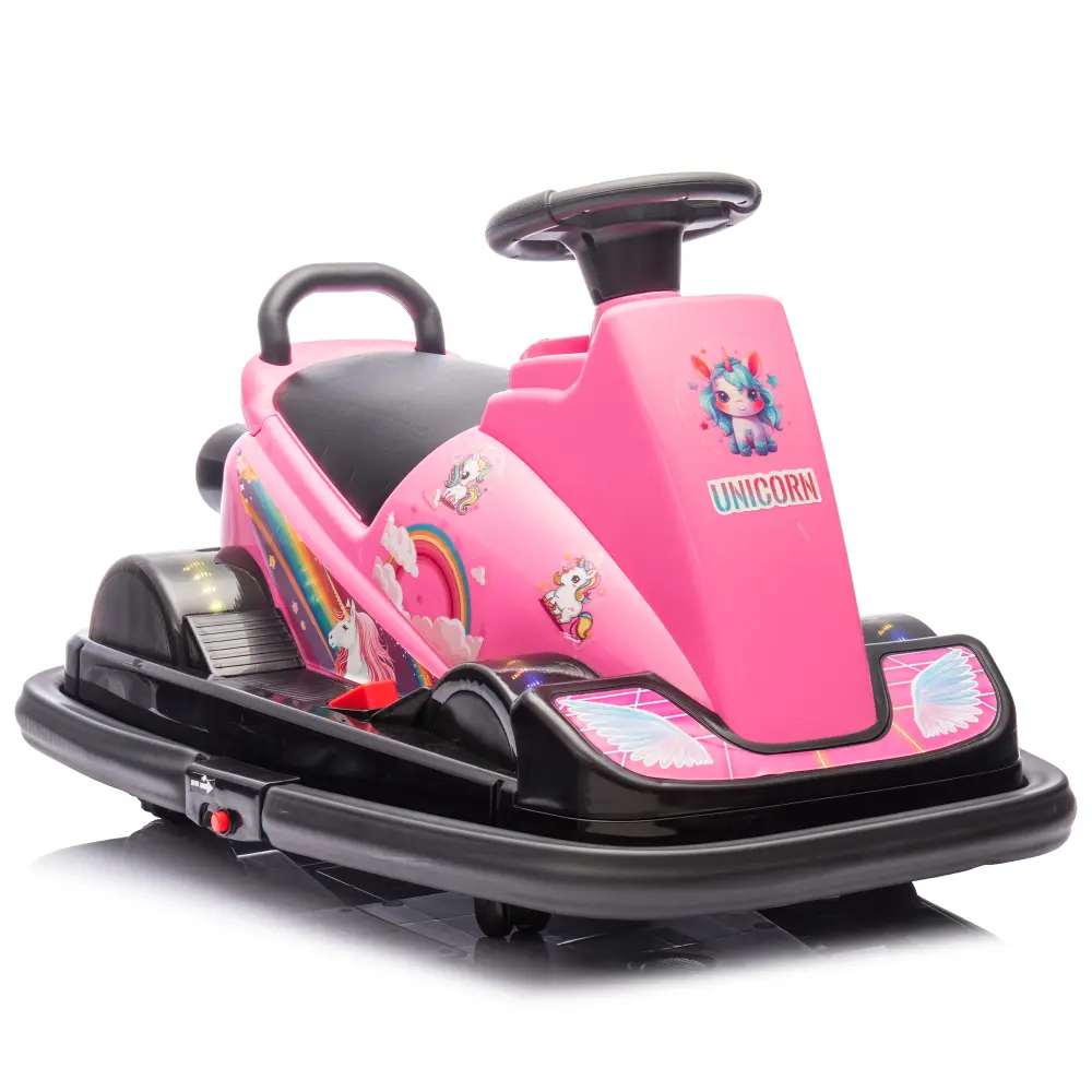 Children's Electric Car, 12V Children's Bumper Car, Collision Triggers Sound and Light, Suitable for Children Aged 3-5 Years Old