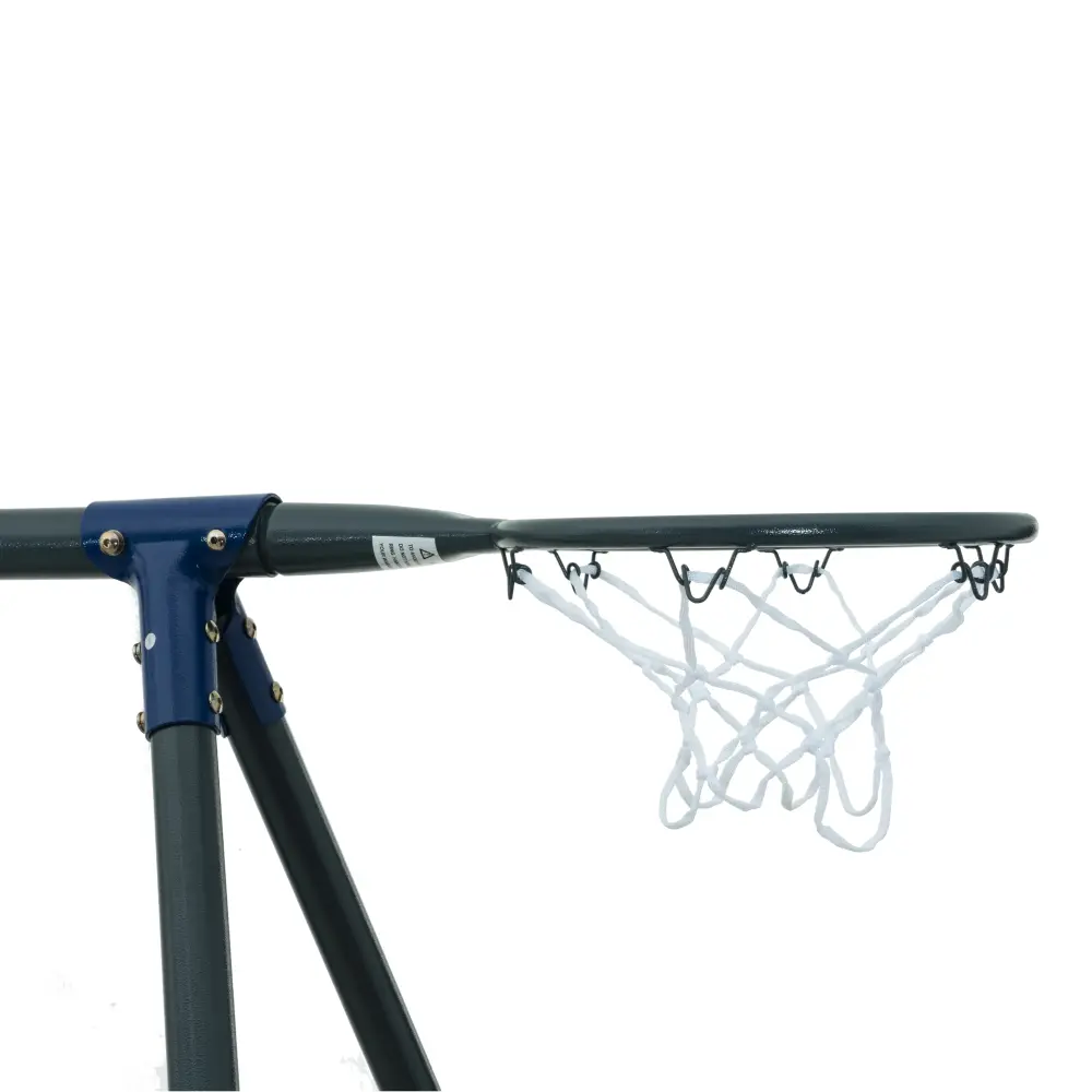 Grey and Blue Fun Six-function Swing for Outdoor Playgrounds Ages 3+ Outdoor Swing  Playground Outdoor