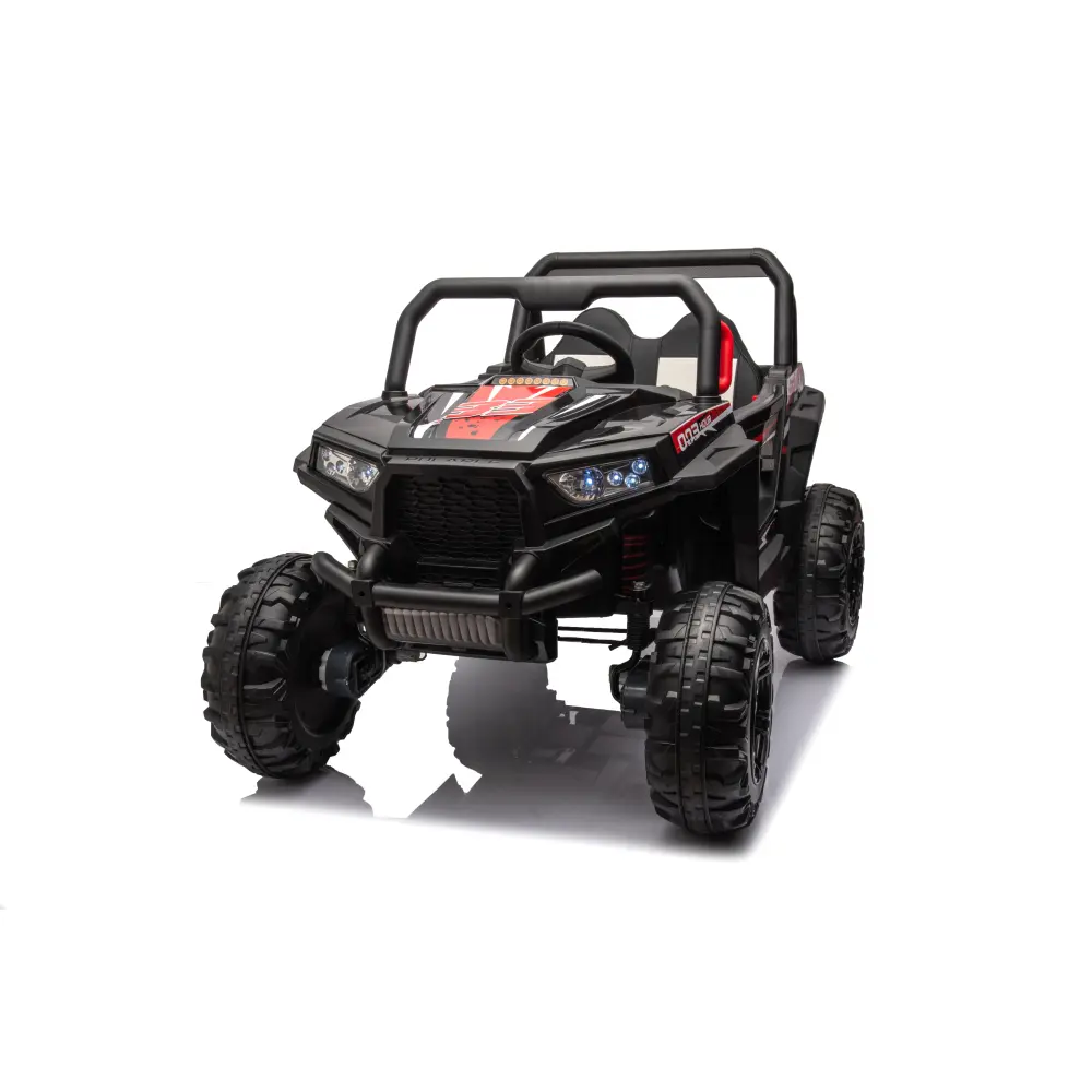 Kids Cars Electric in Ride on 12v7a*2 30w*4 Four-wheel Drive Leather Seat One Button Start, 2.4G R/C, Seat Belt  electric car