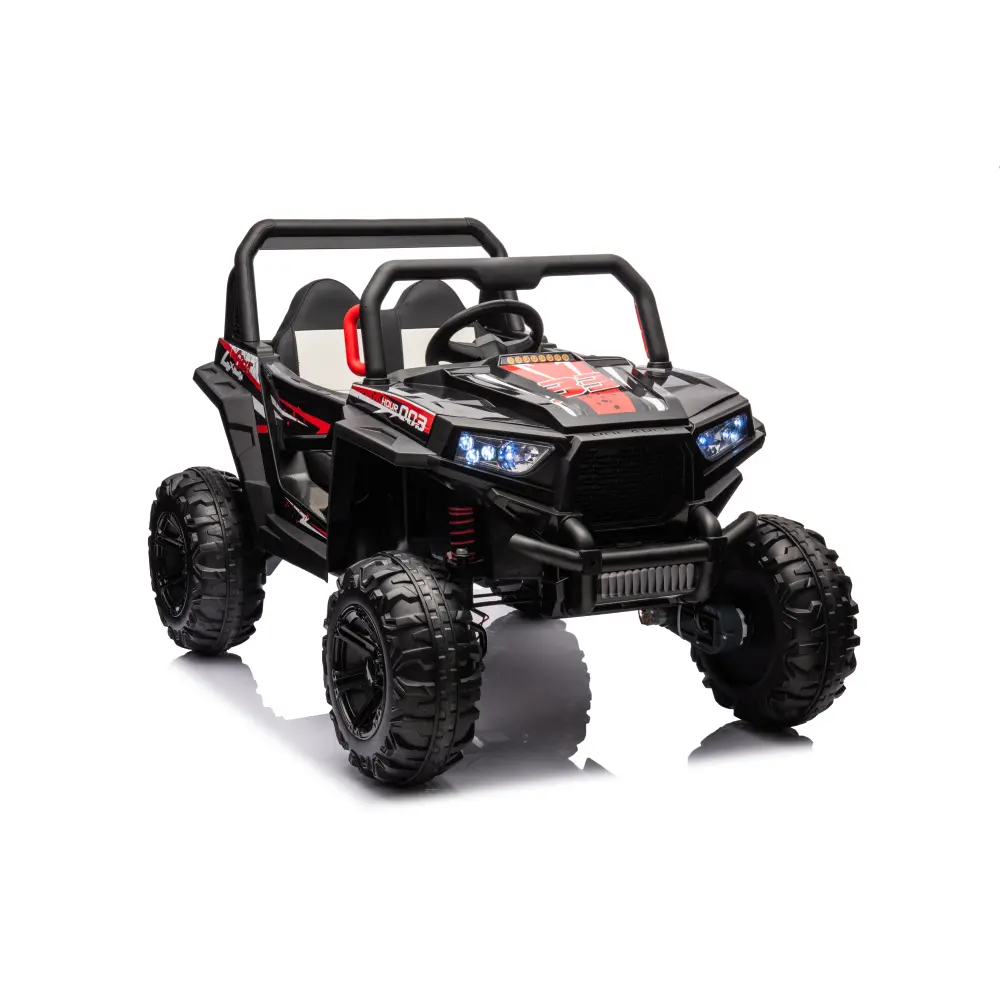 Kids Cars Electric in Ride on 12v7a*2 30w*4 Four-wheel Drive Leather Seat One Button Start, 2.4G R/C, Seat Belt  electric car