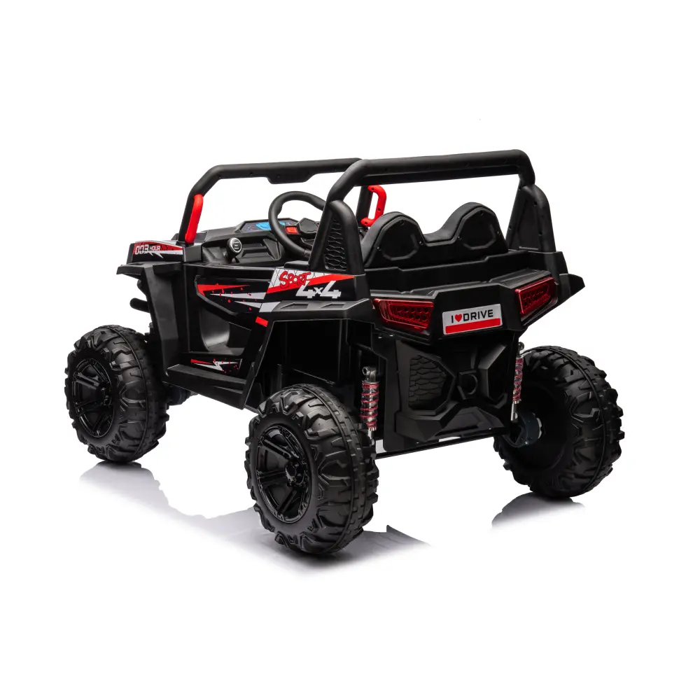 Kids Cars Electric in Ride on 12v7a*2 30w*4 Four-wheel Drive Leather Seat One Button Start, 2.4G R/C, Seat Belt  electric car