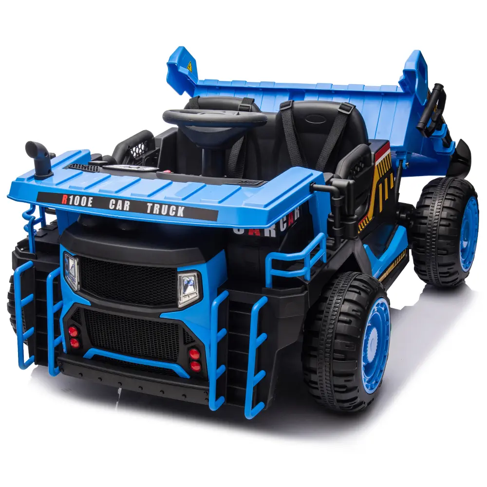 24V Two-seater Electric Bike for Kids, 400W Motor, Electronic Rear Dump, Lights and Rear Searchlight Electric Car for Kids