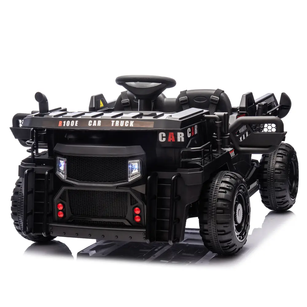 24V Two-seater Electric Bike for Kids, 400W Motor, Electronic Rear Dump, Lights and Rear Searchlight Electric Car for Kids