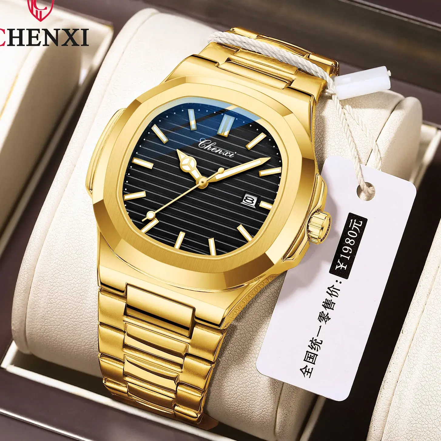Luxury Golden Men's Watches Top Brand Royal Minimalism Design Calendar Waterproof Wristwatch for Men Fashion Casual Gift Clock