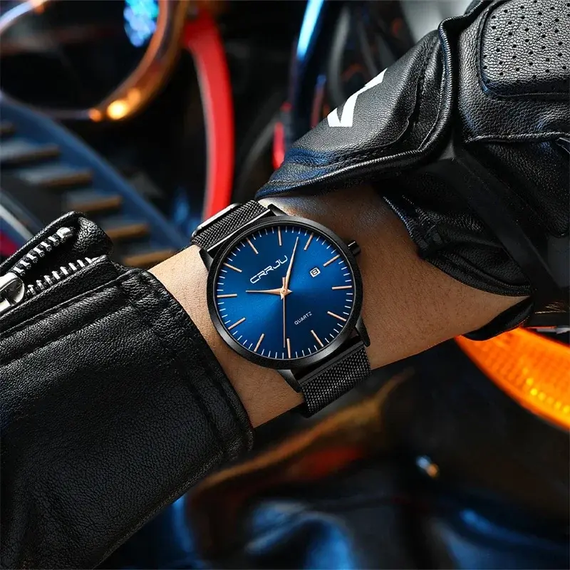 Luxury Casual Ultra Thin Minimal Men's Watches Japanese Movement Sytlish Waterproof Quartz Wristwatch for Men Trendy Gift