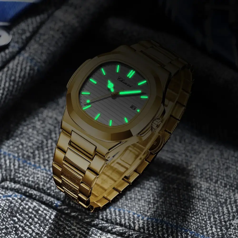 Unique Black Watches for Men Fashion Classic Quartz Wristwatch Luxury Top Brand Stainless Steel Strap Waterproof Men's Watches