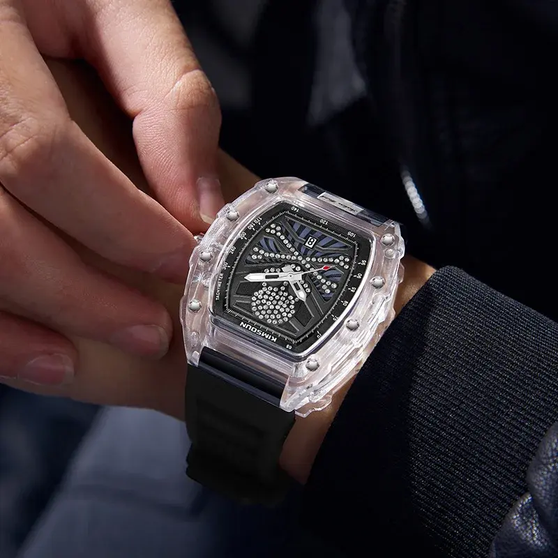 Unique Skull Watches for Men Silicone Strap Waterproof 3Bar Fashion Casual Sport Quartz Mens Watches Luxury Top Brand Gift Clock