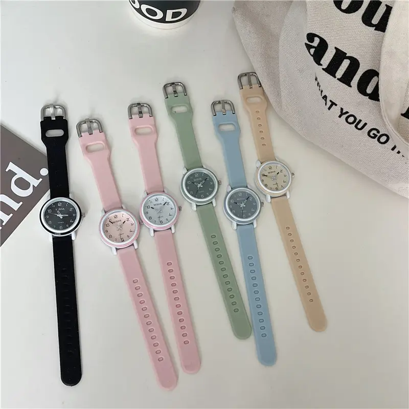 Casual Children Watches Silicone Strap Classic Casual Sport Lovely Kids Watches Girls Boys School Student Quartz Wristwatch Gift