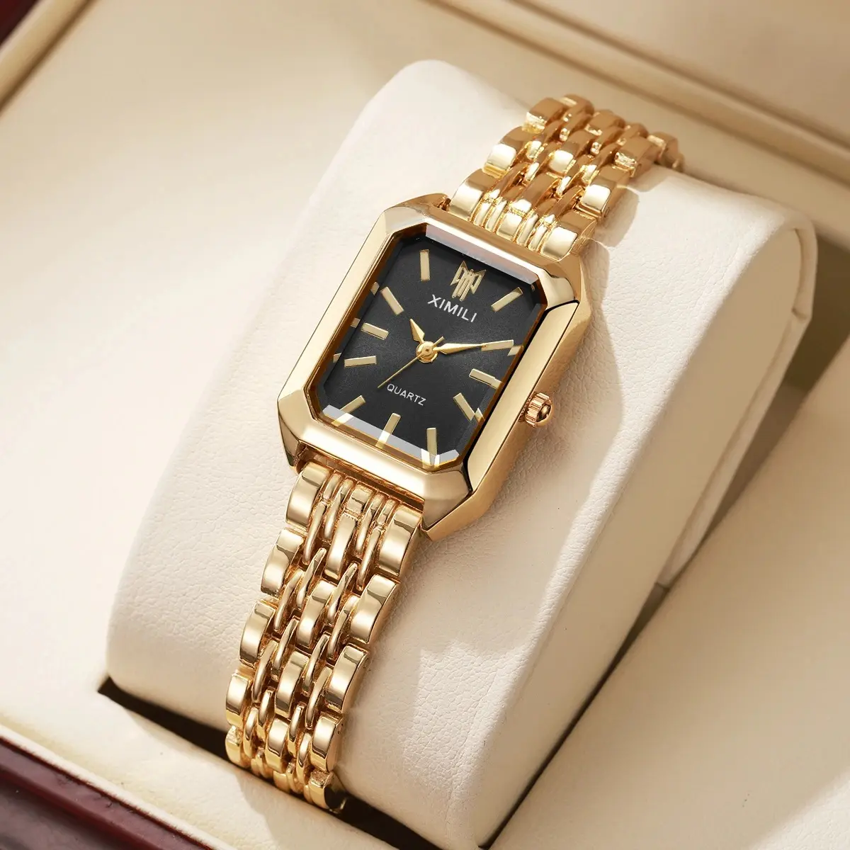 Brand Women Stainless Steel Strap Quartz Watch Square Dial Casual Fashion Wristwatch Reloj Mujer Montre Femme Relogio Feminino