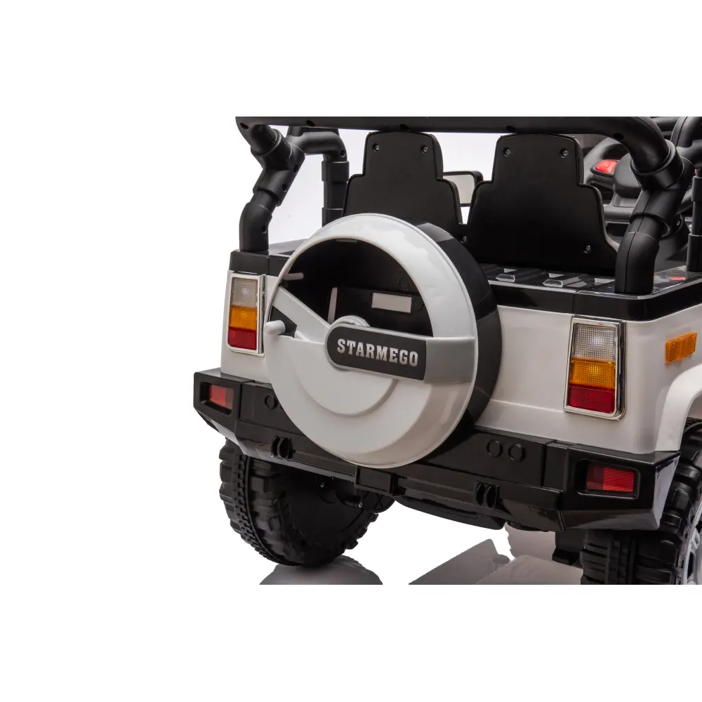 12v7a 30w*2 Four-wheel drive leather seat one button start,two doors can open, 2.4G R/C, seat belt four wheel absorber