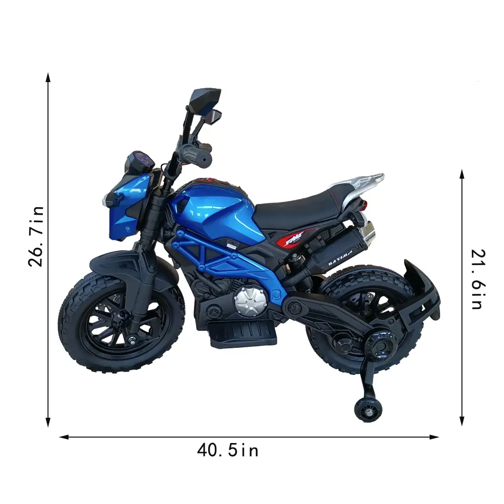 Electric Motorcycle for Kids,12V Electric Dirt Bike with Training Wheels,  Ride on Motorcycle for 3~6 years Boys Girls gift