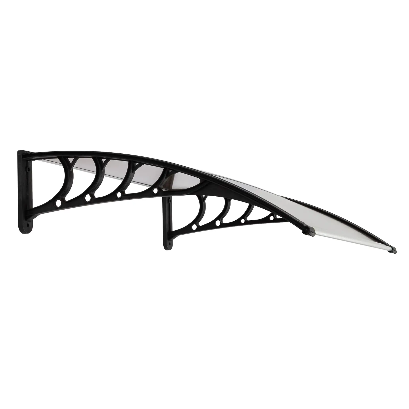 100 X 96cm Household Application Door & Window Rain Cover Eaves Brown Board & Black Holder Rain Cover