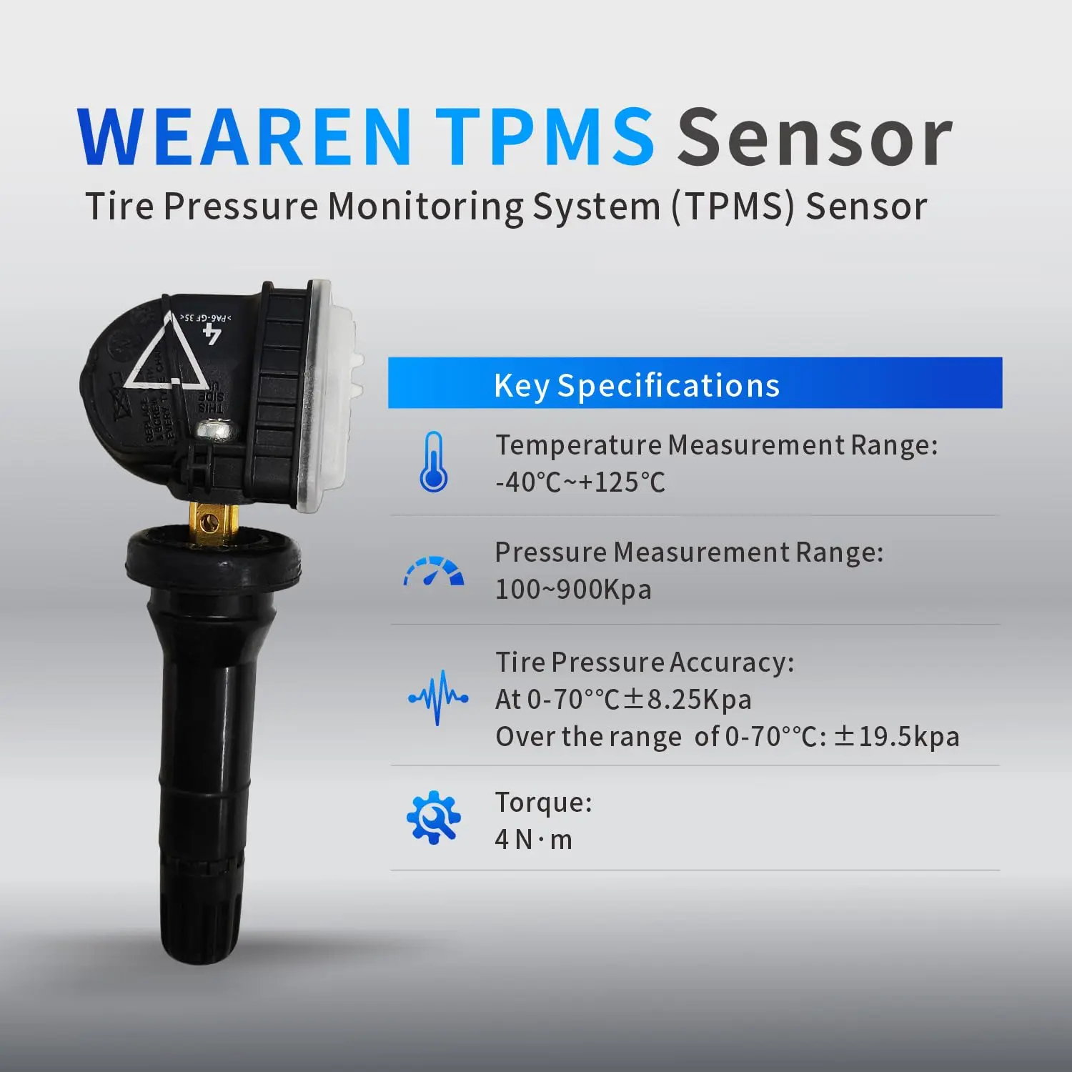 4PCS/13598773TPMS Sensor Tire Pressure Sensor Set of4 433 MHZ Compatible with Chevy Silverado 1500 Camaro Impala Traverse Malibu