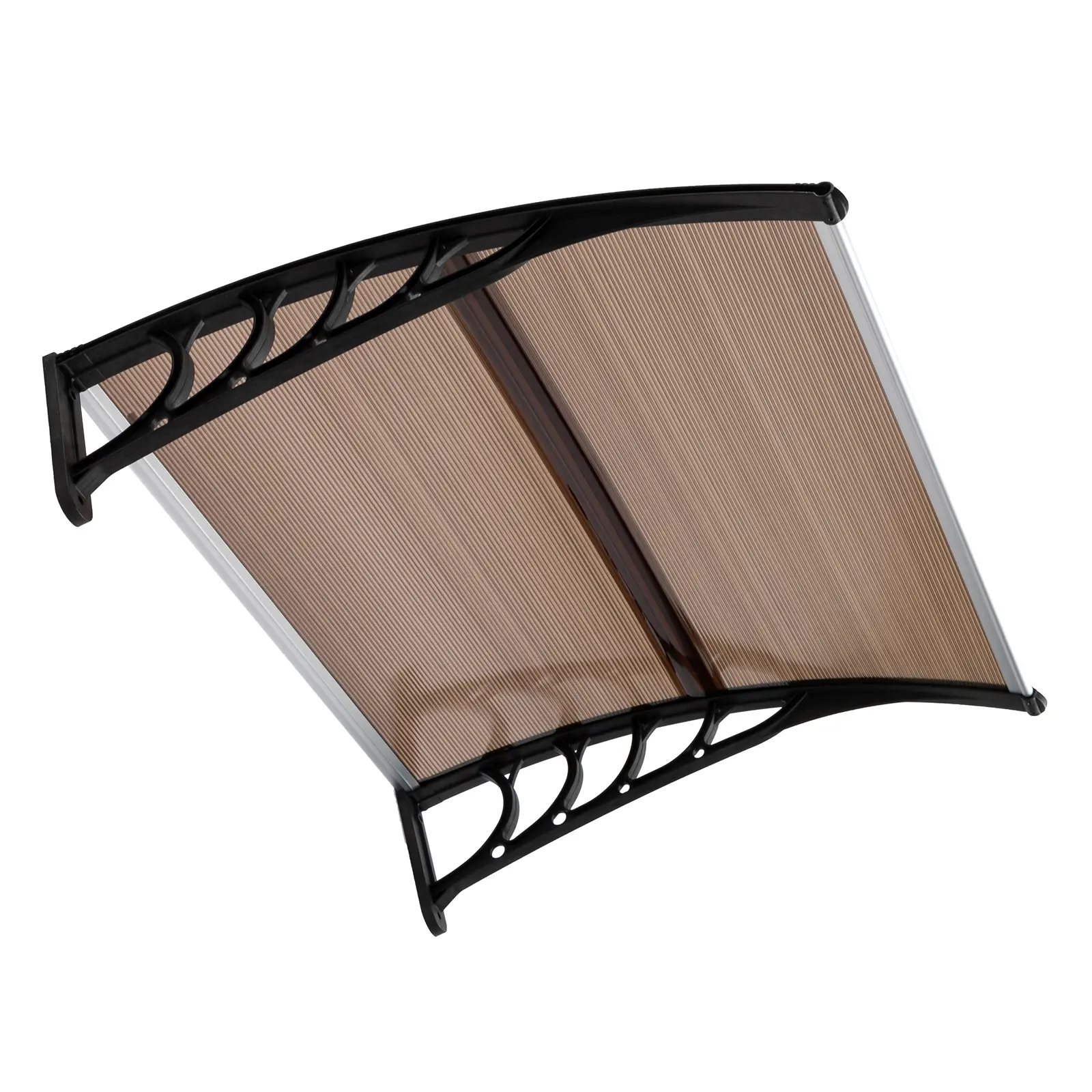 100 X 96cm Household Application Door & Window Rain Cover Eaves Brown Board & Black Holder Rain Cover