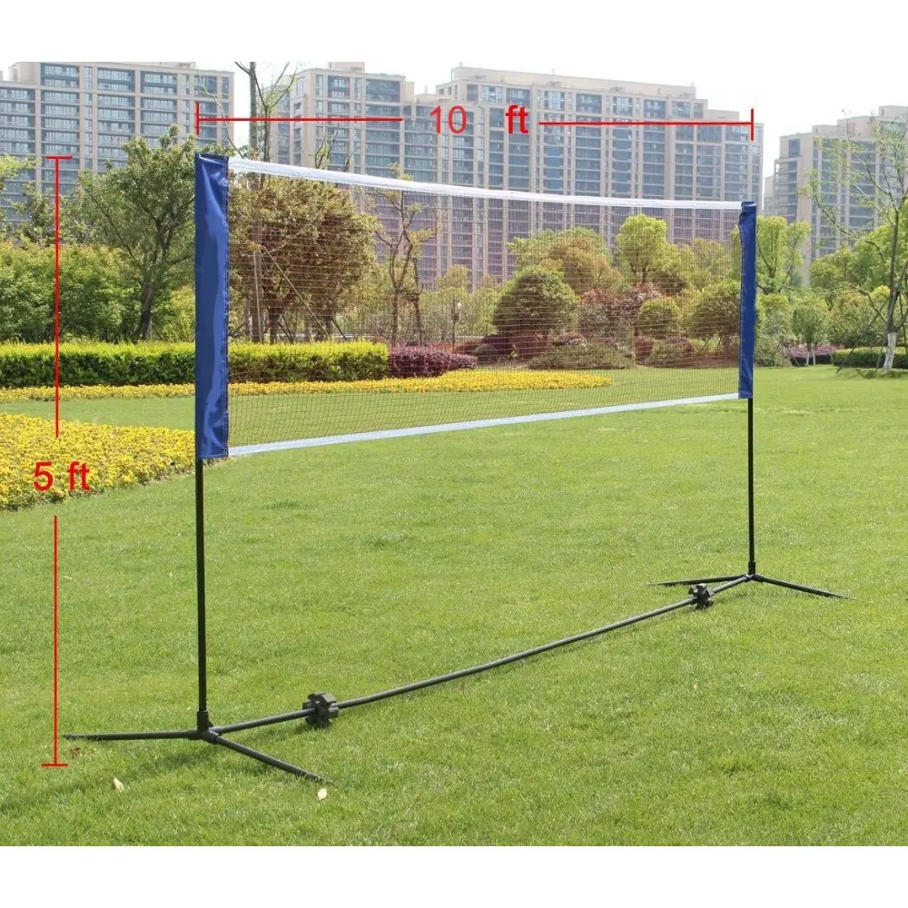 Portable Large Volleyball Badminton Tennis Net with Carrying Bag Stand/Frame 10FT Badminton Net  Badminton Net with Stand