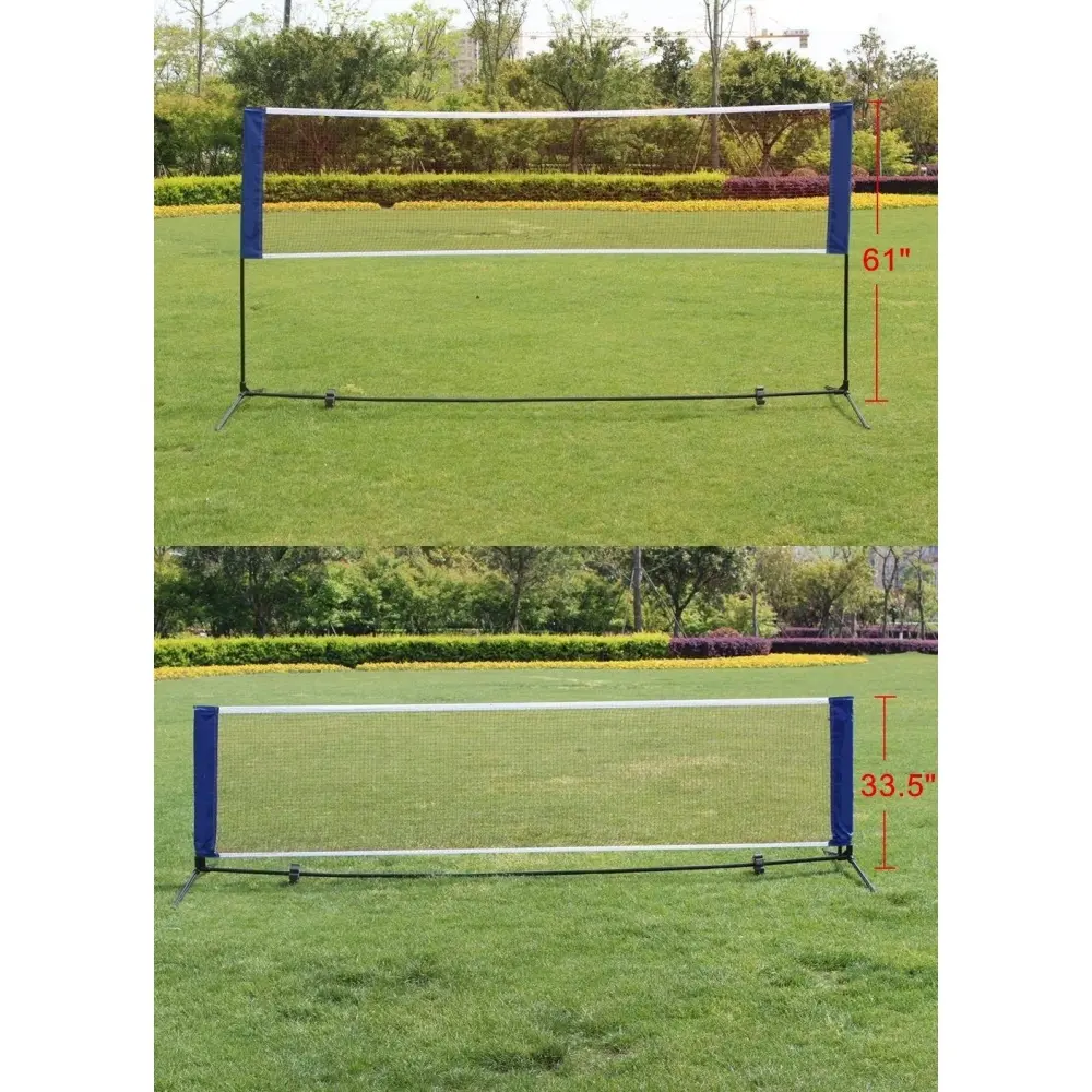 Portable Large Volleyball Badminton Tennis Net with Carrying Bag Stand/Frame 10FT Badminton Net  Badminton Net with Stand