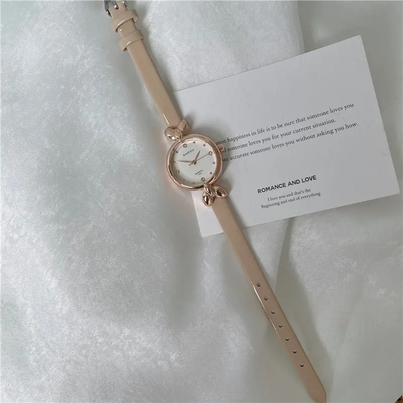 Narrow Strap Simple Casual Lady Watches Gold Luxury Elegant Quartz Wristwatch for Lady Fashion Ins Business Party Gift Clock
