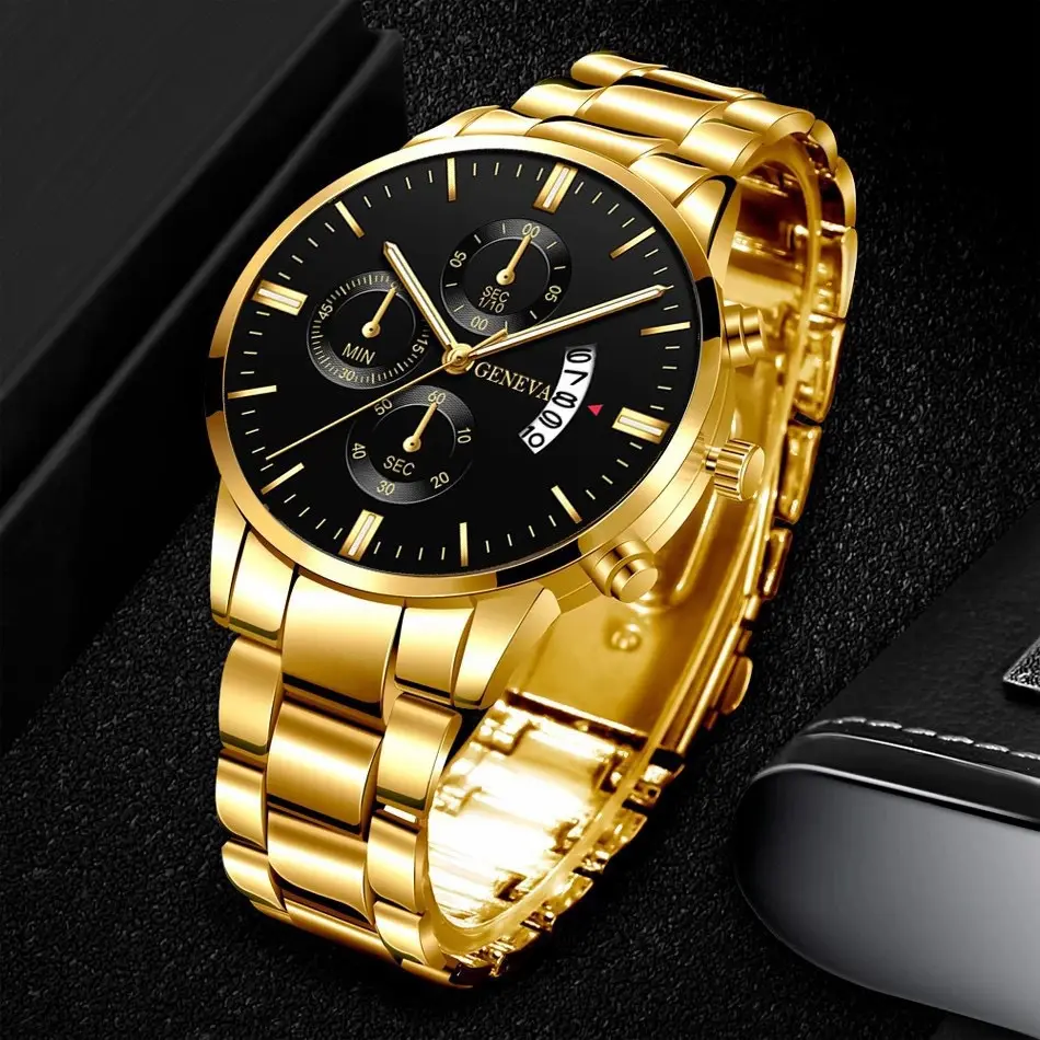 Luxury Men Stainless Steel Strap Business Clock Original Quartz Movement Top Brand Sports Watch for Men reloj hombre
