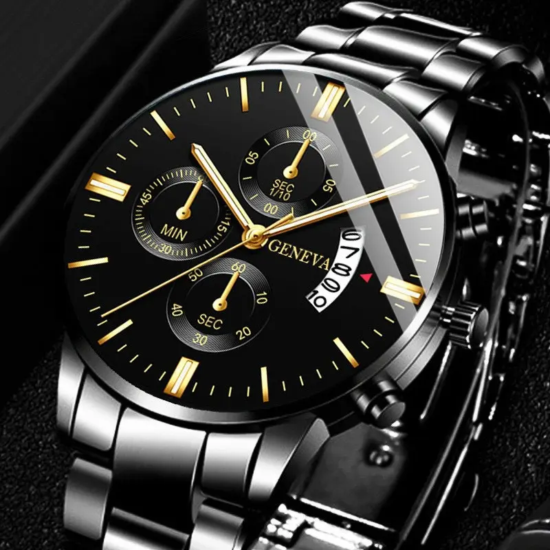 Luxury Men Stainless Steel Strap Business Clock Original Quartz Movement Top Brand Sports Watch for Men reloj hombre