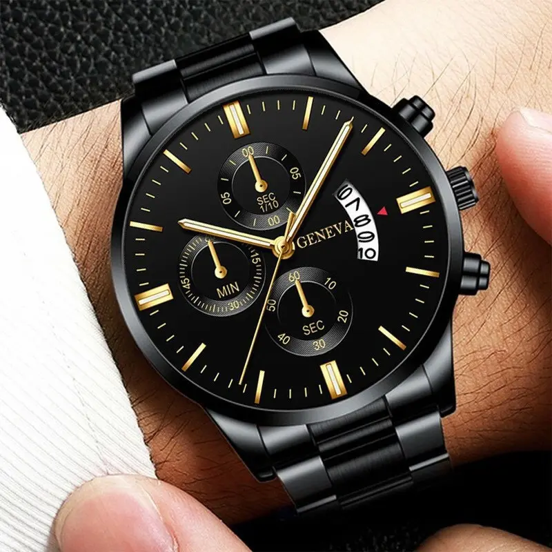 Luxury Men Stainless Steel Strap Business Clock Original Quartz Movement Top Brand Sports Watch for Men reloj hombre