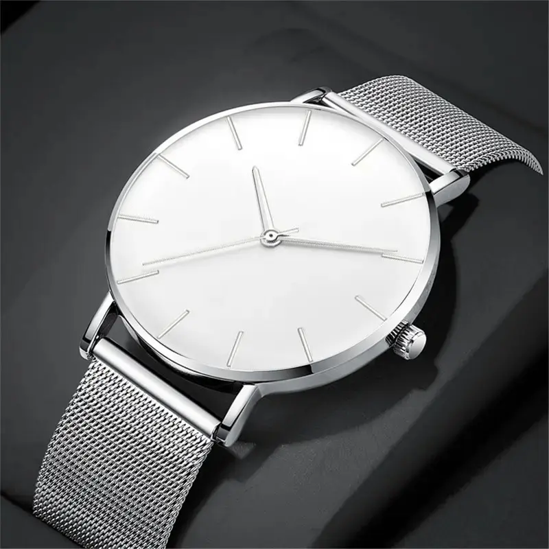 Mens Watches Luxury Sport Wrist Watch Men's Watches Fashion Casual Quartz Classic Mesh Slim Strap WristWatches
