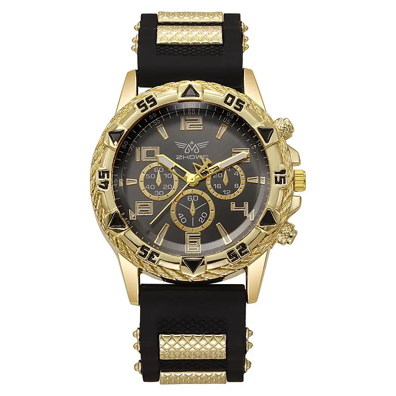 Fashion Luxury Men's Quartz Watch Business Casual Silicone Strap Mens Wristwatch Family Friends Birthday Gifts