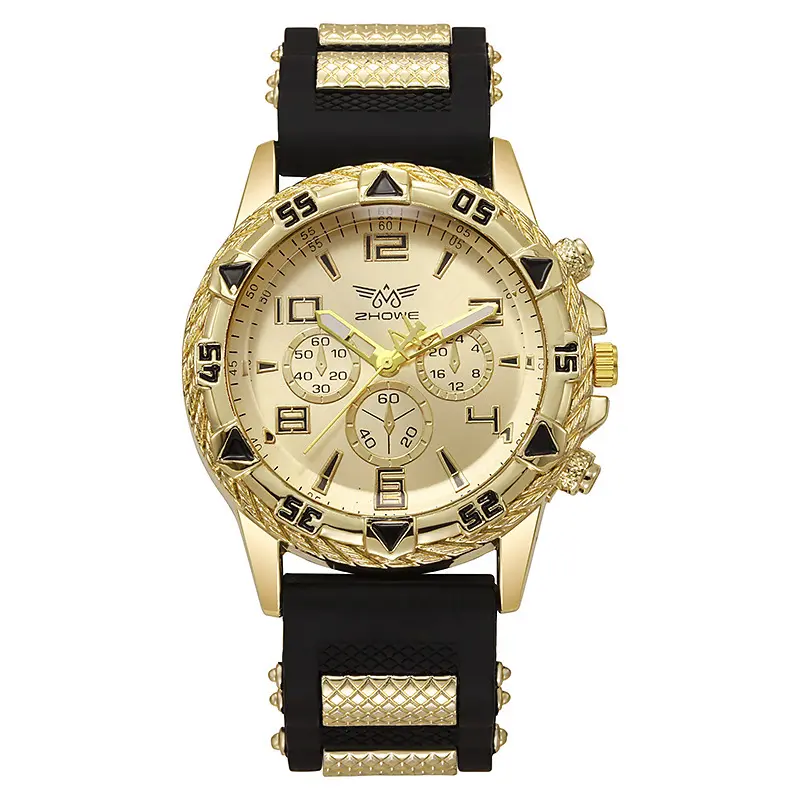 Fashion Luxury Men's Quartz Watch Business Casual Silicone Strap Mens Wristwatch Family Friends Birthday Gifts