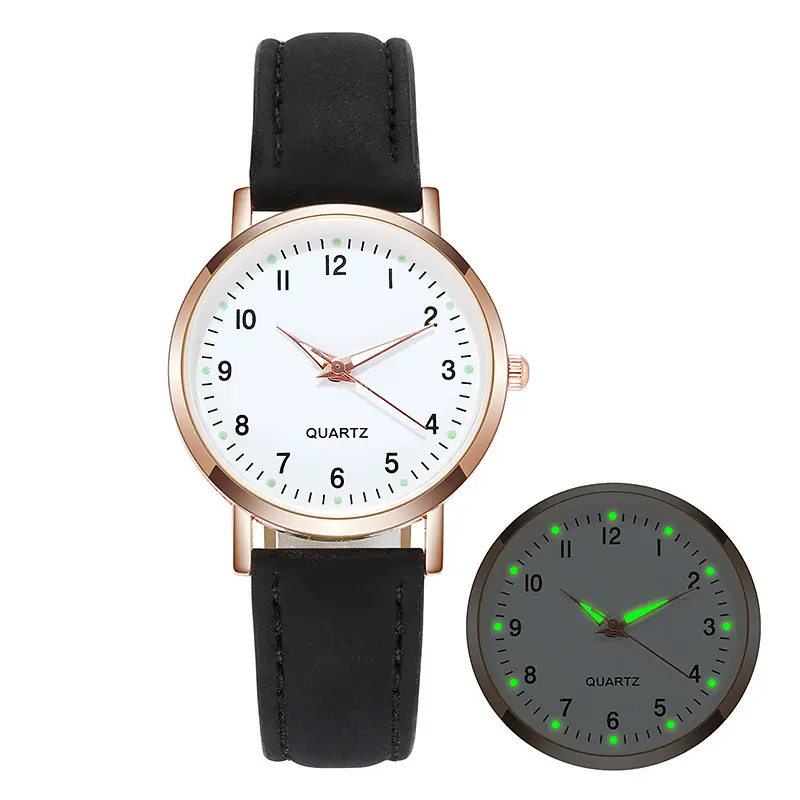 Fashion Watch For Women Leather Belt Watches Ladies Luxury Analog Quartz Luminous Wristwatch Clock Relogio Feminino