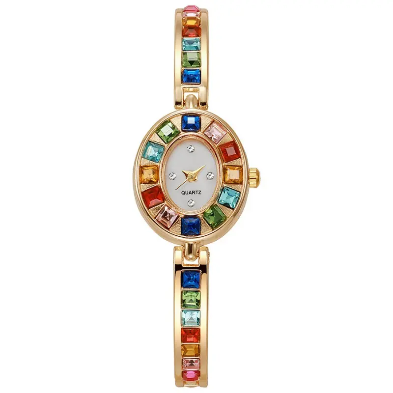 Fashion Rhinestone Women Watch Square Dial Ladies Quartz Watches Bracelet Band Wristwatches