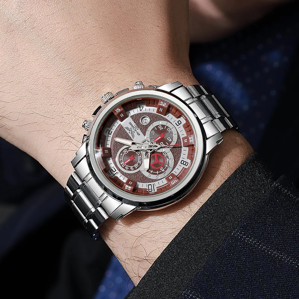 Men’s Watches Top Brand Big Sport Watch Luxury Men Military Steel Quartz Wrist Watches Chronograph Gold Design Male Clock 2025