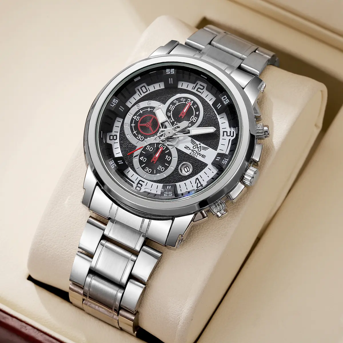 Men’s Watches Top Brand Big Sport Watch Luxury Men Military Steel Quartz Wrist Watches Chronograph Gold Design Male Clock 2025