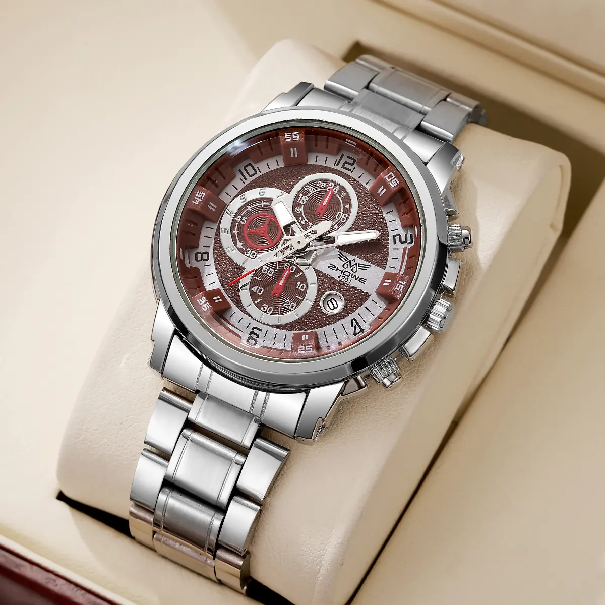 Men’s Watches Top Brand Big Sport Watch Luxury Men Military Steel Quartz Wrist Watches Chronograph Gold Design Male Clock 2025