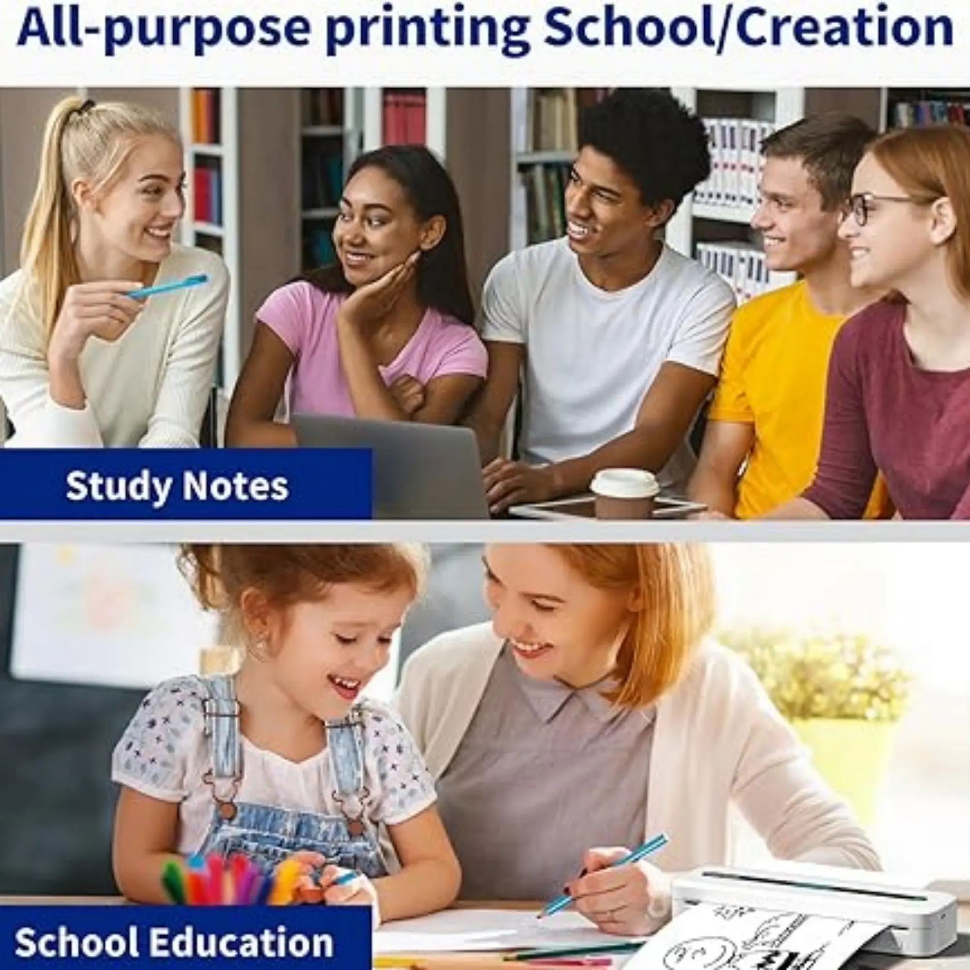 1000 Sheets of Copy Paper A4 Printer Paper, Size: 210 X 297 Mm (8.27" X 11.69" Inches), 80gsm, 500 Sheets Per Pack, 2 Packs