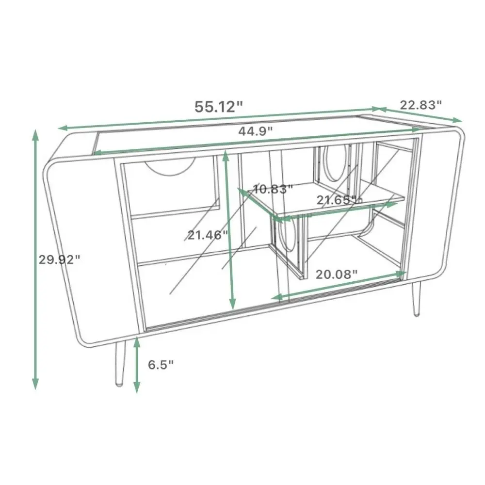 55.12 "Spacious Cat House with Tempered Glass, for Living Room, Hallway, Study and Other Spaces (White) Cat House