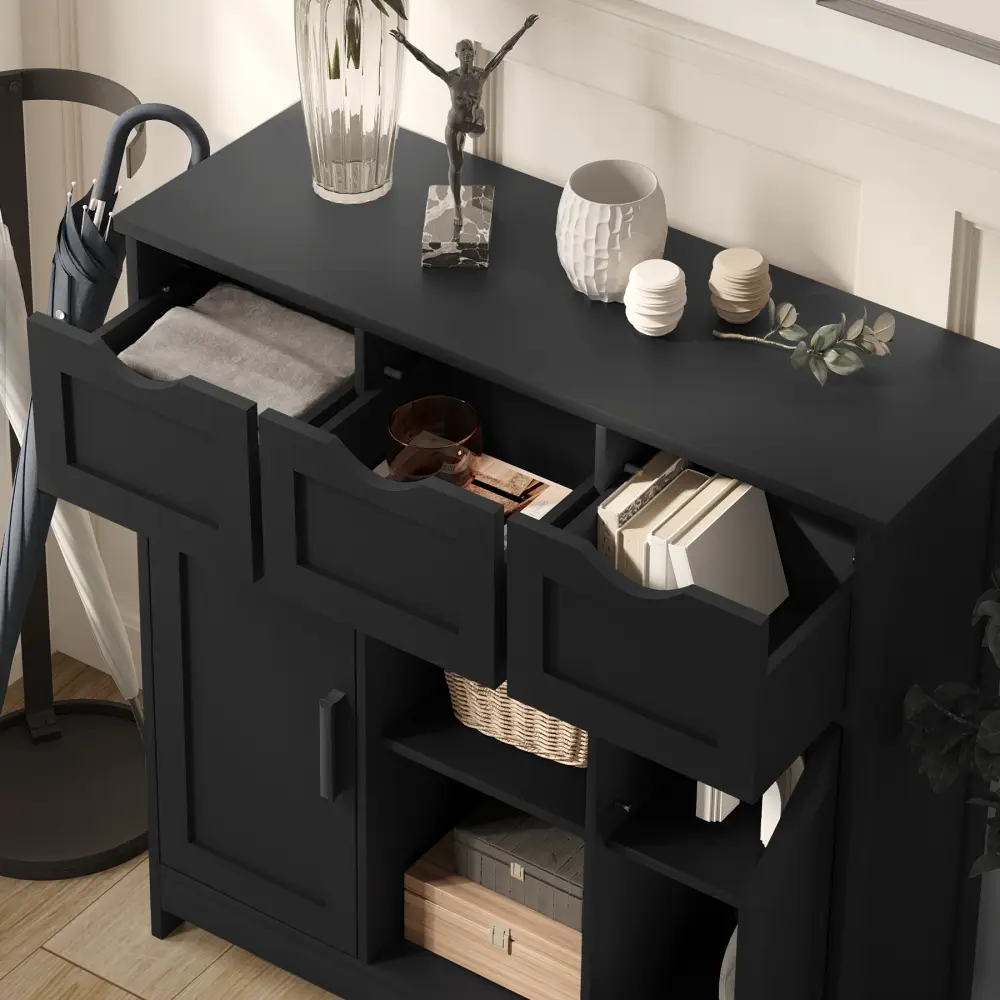 Storage Cabinets, Wooden Floor Cabinets, Storage Cabinets with Drawers and Shelves, Living Room, Bedroom Storage Cabinet