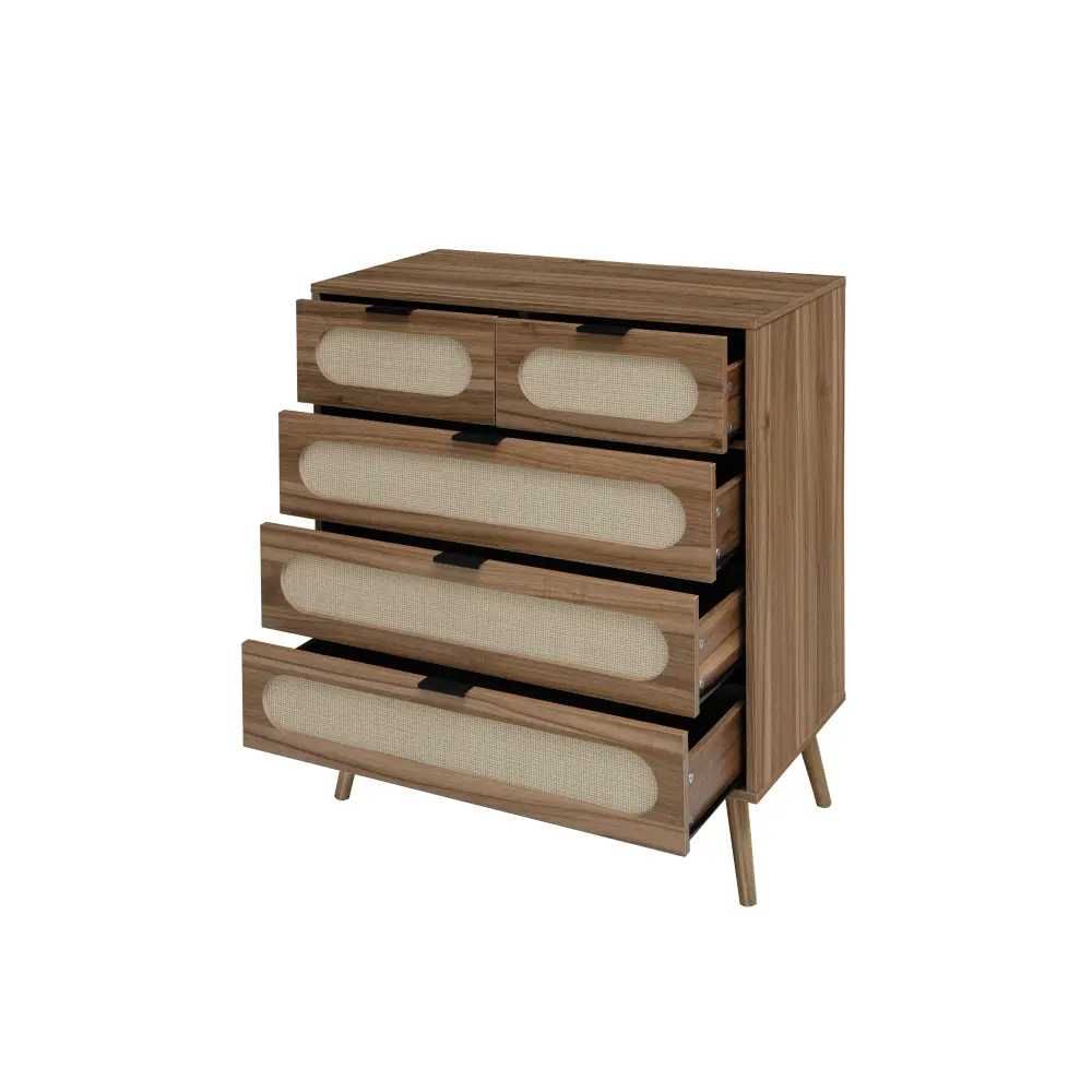 5 Drawer Cabinet, Accent Storage Cabinet, Suitable for Living Room, Bedroom, Dining Room, Study Furniture  Storage Cabinet