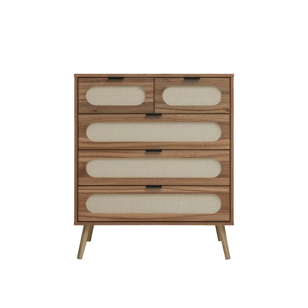 5 Drawer Cabinet, Accent Storage Cabinet, Suitable for Living Room, Bedroom, Dining Room, Study Furniture  Storage Cabinet