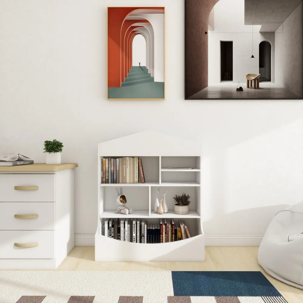 Multi-Functional Shelf Bookcase, Storage Display, Rack, Organizer, 14.37" D X 31.50" W X39.37" H  Bookshelf