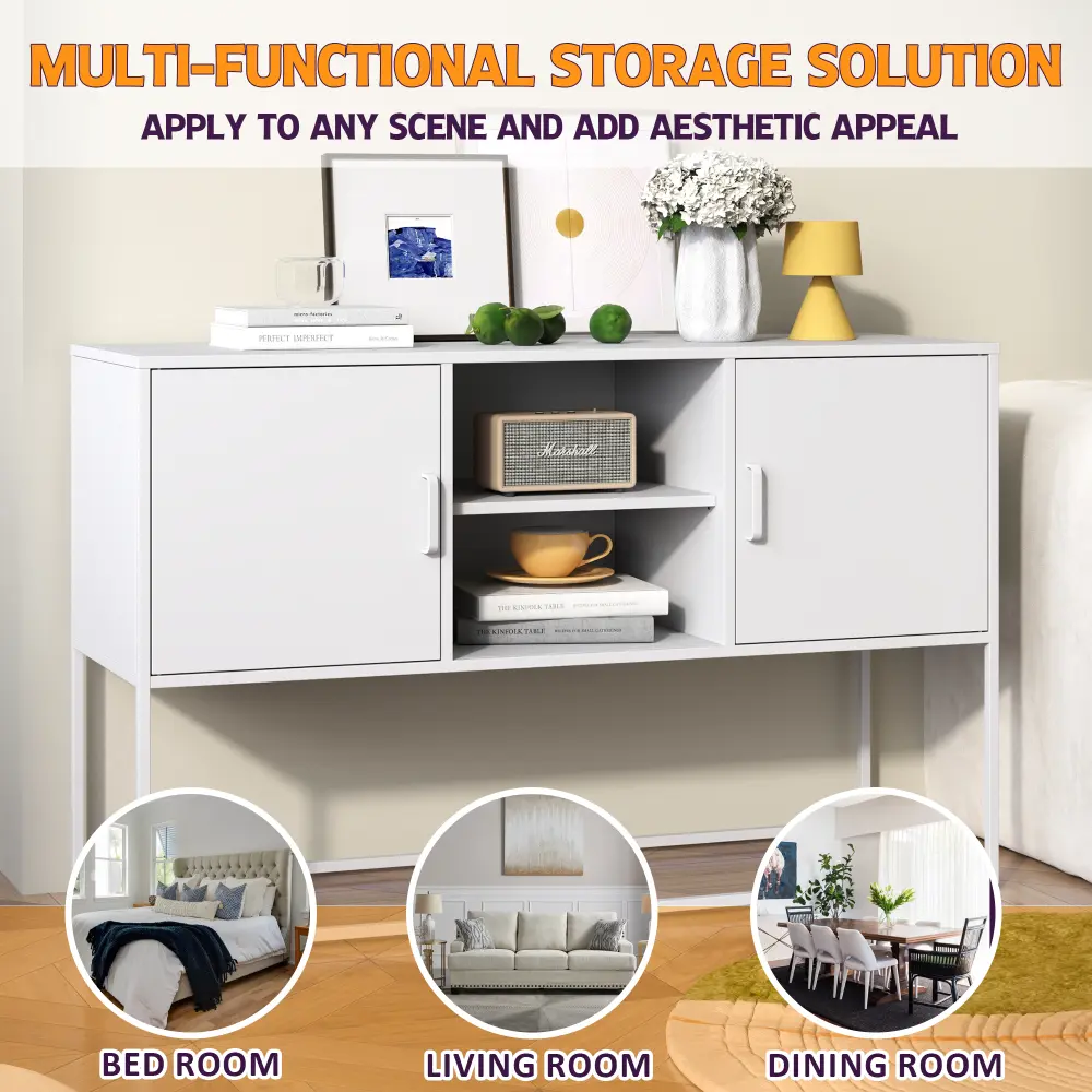 Modern Sideboard with Plenty of Storage - Anti-tip Mechanism, Silent Magnetic Closure and Eco-friendly Finish Furniture