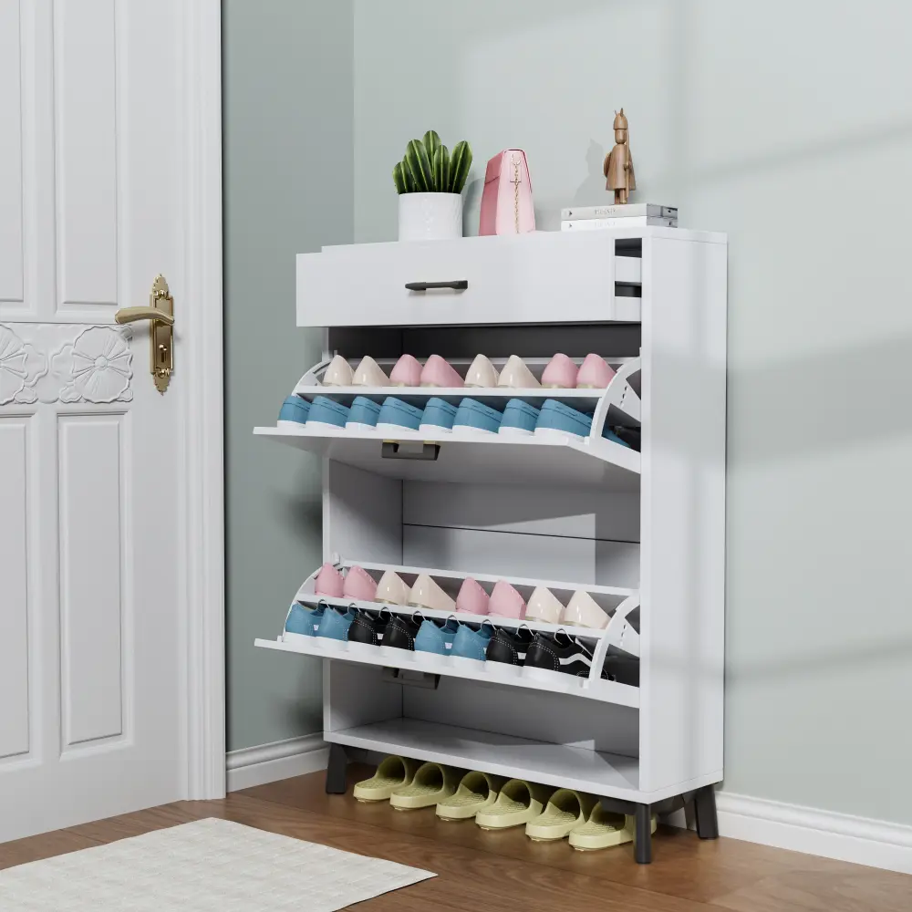 Entrance Shoe Cabinet,Freestanding Shoe Cabinet, Hidden Shoe Rack, Suitable for Entrance Corridor Closet Shoe Rack  Shoe Storage