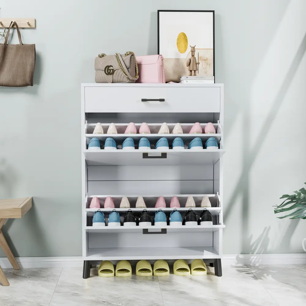 Entrance Shoe Cabinet,Freestanding Shoe Cabinet, Hidden Shoe Rack, Suitable for Entrance Corridor Closet Shoe Rack  Shoe Storage