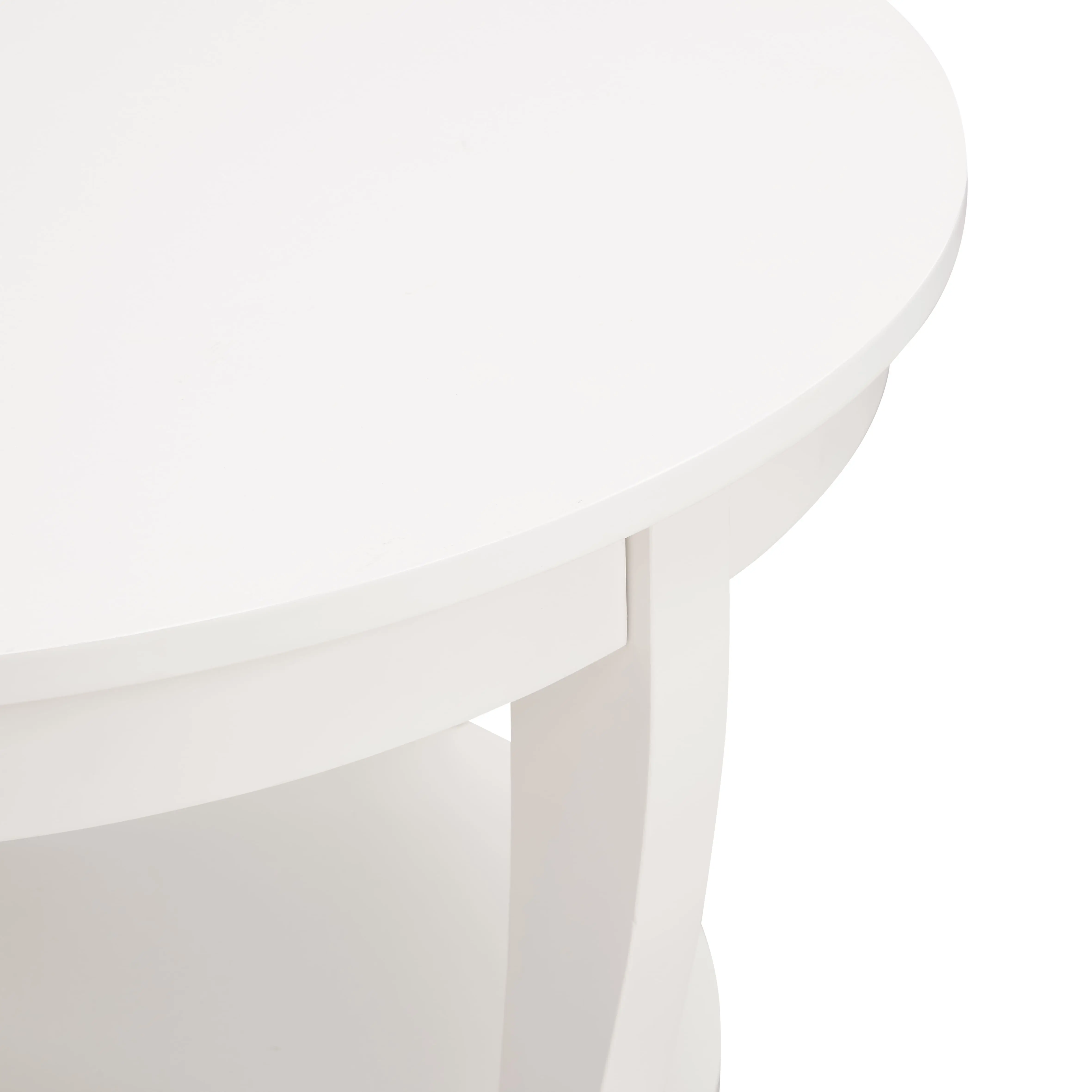 Traditional Round Coffee Table with Open Storage Shelves, 2Tier Storage Wooden Centerpiece Round Accent Table, 30 X 30 X 18 Inch